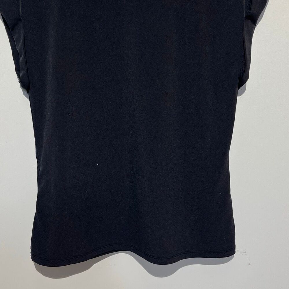 Nine West Women's Black Crew Neck Cuffed Sleeve Stretch T-Shirt Size Medium - Picture 8 of 9